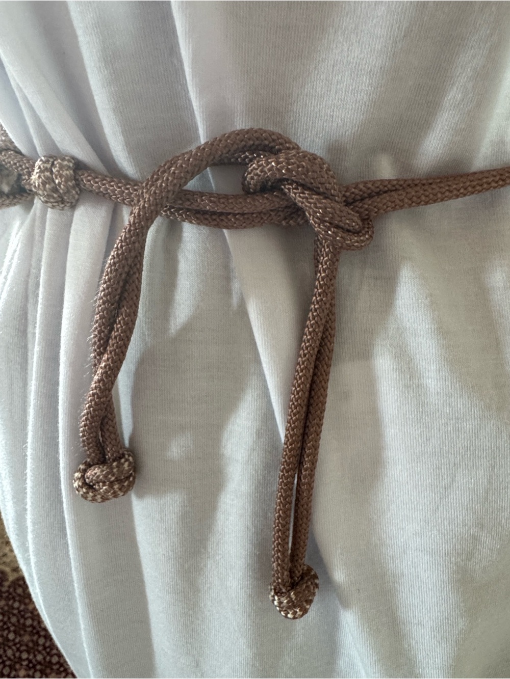 Braided Rope Belt in Turquoise and Brown - Picture 3 of 6